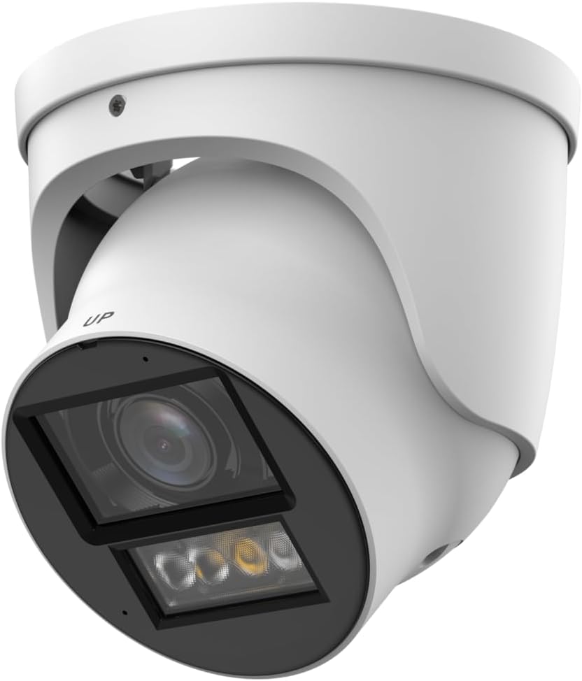 EmpireTech Smart Dual Light 8MP 1/1.8" CMOS Vari-Focal Wired Turret IP POE Camera,Built-in IR and Warm Light,Support Two-Way Talk,IVS,Face Detection,IPC-T58PRO-ZE