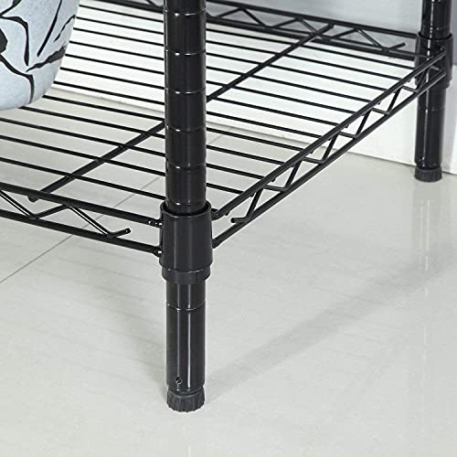 Image of Callas Supreme Height Adjustable 6-Tier Rack for Living Room, Kitchen, Home & Office Organizer (Black | 90 x 35 x 180 cm)