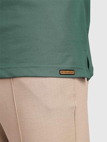 Image of STELLERS Men's Full Sleeve Polo T-Shirt | Premium Cotton | streatchable | Enzyme bio Washed | Feather Touch Feel | Sustainable