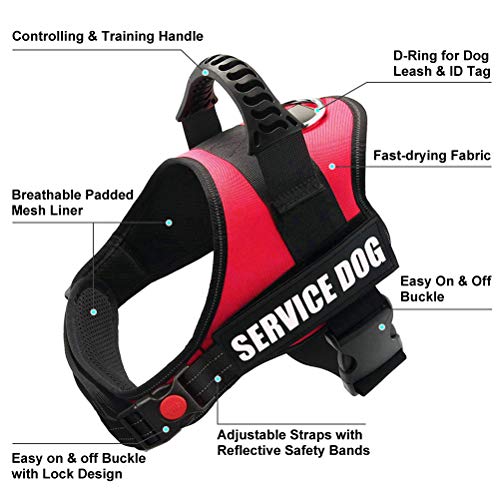 Fayogoo Dog Vest Harness For Service Dogs, Comfortable Padded Dog Training Vest With Reflective Patches And Handle For Large Medium Small Dogs #TOP1