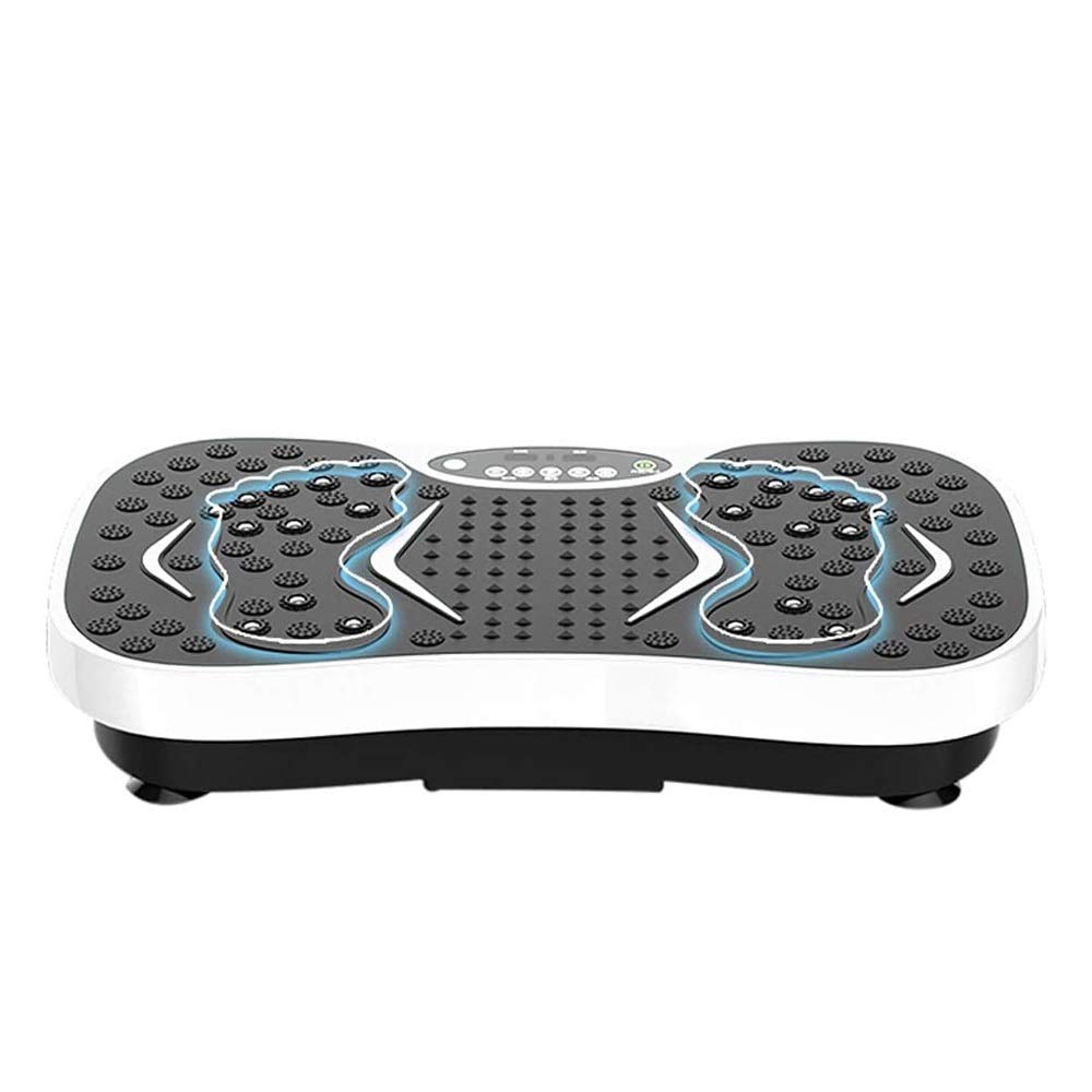 Fitness Vibration Platform Built in Speakers Magnet Finger Pressure Plate 99 Gear Position Wireless Remote Control Color White