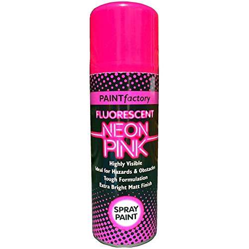 Fluorescent Neon Pink Extra Bright Matt Finish Spray Paint 200 Millilitres