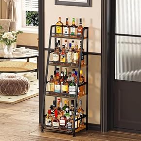 ワインラック　or　フラワースタンド 楽天市場】コーナーワインラック グラスホルダー 収納棚付き 4段