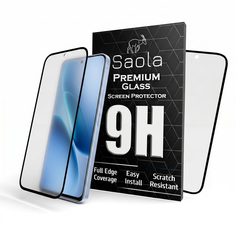 Image of Saola HD Matte Tempered Glass With 18H Hardness For IQOO Z11x 5G (Pack Of 2) with Hassle-less Installation Kit. Full screen Coverage. 6.78 inch