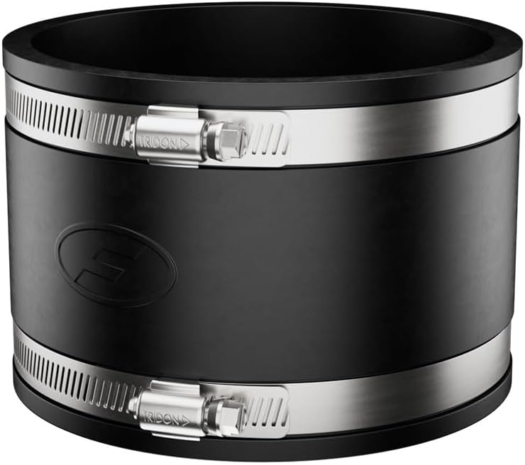 Fernco P1001-44 Flexible PVC Pipe Coupling for Clay to Clay Plumbing Connections