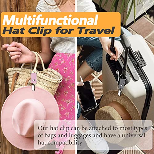 Hat Clip for Travel, Stylish Hands-Free Accessory for Bags, Backpacks, Purses, Luggage and More, Clip-On Holder for Hat3