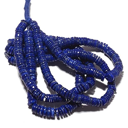 Perles lapis lazuli véritables en Heishi de 7mm pour réparer ou personnaliser vos propres bijoux