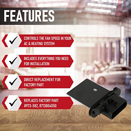 Replacement Ac Blower Motor Resistor Kit - Replaces 973-582, 8713804050, 8713804052, ‎4P1650, Ja1772, Ru1435 - Compatible With Toyota Tacoma Vehicles - 2005, 2006, 2007, 2008, 2009, 2010-2017 #TOP1