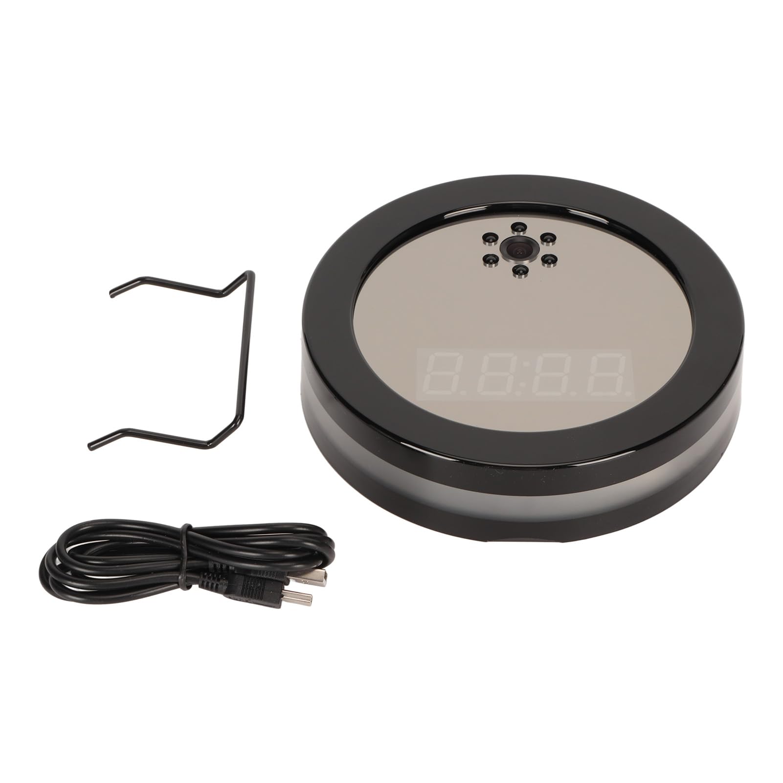 Bezprzewodowa Kamera Z Zegarem WIFI, Noktowizor/kolorowe światło/dwukierunkowe Audio/Wi-Fi/wykrywanie Monitorowania/zegar, Bezprzewodowa Kamera 2MP Do Opieki Nad Dziećmi, Opieka Nad Zwierzętami, Monit