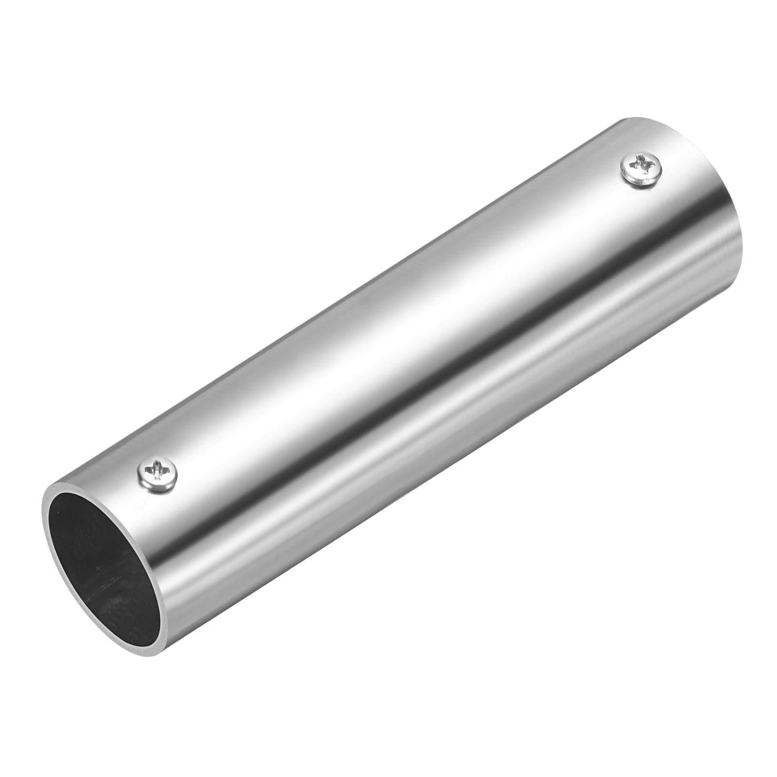 sourcing map 2-Way Straight Pipe Fitting, Fit 32mm OD Pipe Stainless Steel Structural Joint Pipe Connector Chain Link Fence Clamp for Fence Railing Handrail DIY, 150mm Length