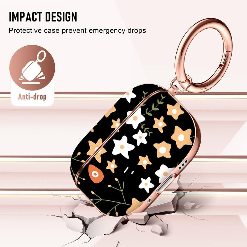 Miniatura 5 de Maxjoy Funda para AirPods Pro, diseño único, funda protectora dura a prueba de golpes para Airpod Pro con llavero compatible con Apple AirPods Pro