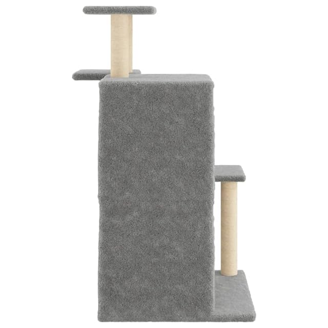 Foto 6 de 7 de vidaXL Rascador para Gatos con Postes de sisal Gris Claro 97 cm