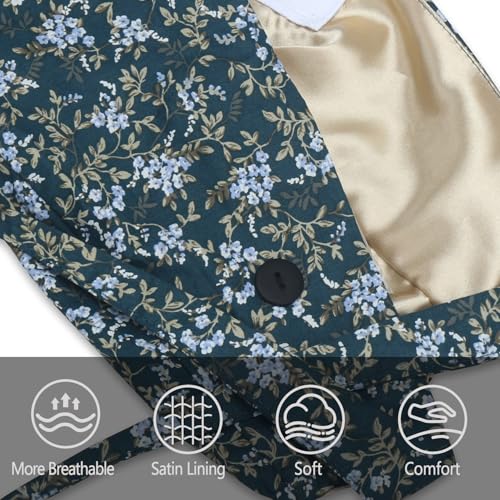 Image of Adjustable Scrub Cap with Button, Satin-Lined Cotton Scrub Hat Sweatband, Elastic Working Hat Unisex, One Size
