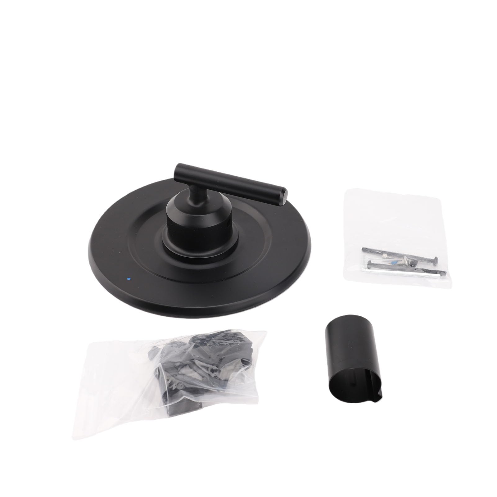Kit de ajuste para ducha moderna con indicador térmico y monomando negro