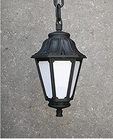 CERCO Victoria Small Outdoor Hanging Light (Black + Frosted)-image-11