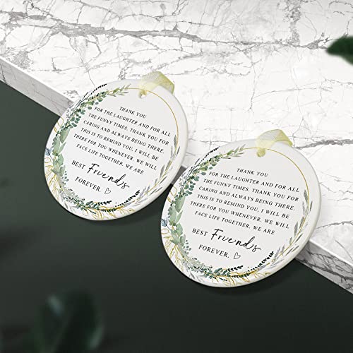 Friend Ornaments 2023 Best Friend Ornament Christmas Ornament Friendship Ornament Besties Forever Ornament Friends Tree Graduate Ornament Best Friend Ever Double-Sided Printing Ceramic (2.9" #TOP5