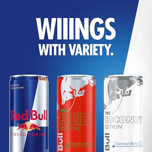 Image of Red Bull Energy Drink Celebration Variety Pack, with 80mg Caffeine, Taurine & B Vitamins, 8.4 fl. oz., Pack of 24 Cans