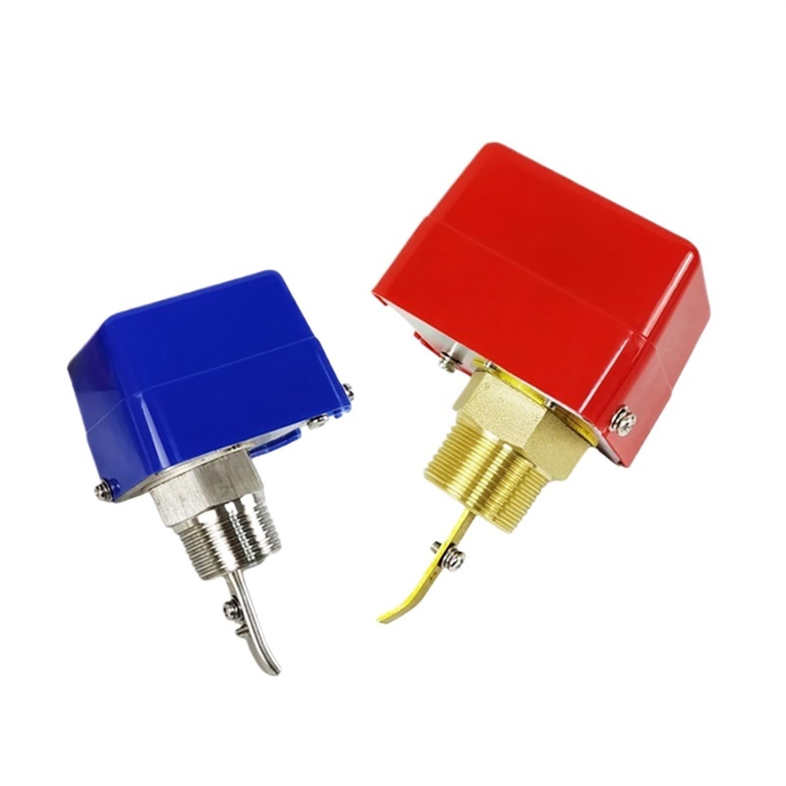 COKYIS HFS-15 HFS-20 HFS-25 1 Pulgada 1/2 3/4 Interruptor de Flujo de Agua de Paleta automática Sensor de válvula controladora de líquido 12V a AC220V(Blue)