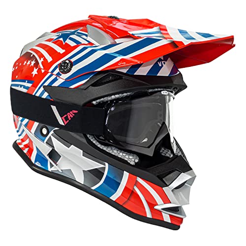 Vcan Vx38 Adults Atv Motorcross Offroad Dirt Bike Motorcycle Downhill Helmet With Goggle Dot Approved #TOP4