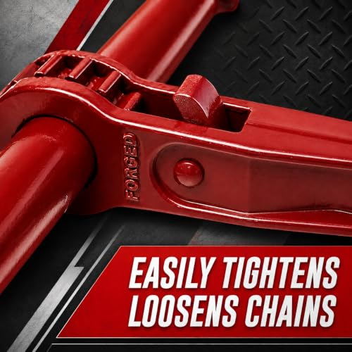 Image of BXRTool US Chain Load Binder with Forged Grab Hooks inch - 5 /16 inch -10 Pack - Heavy Duty - Chain Binder Tie Down - 2,600lbs WLL