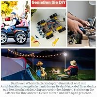 2 Packungen Power Wheel Adapter für EINhell 18V Akku Power Wheels Akku Konverter mit Sicherungen & Drahtklemmen, 14AWG Draht, Stromanschluss für DIY Rc Auto Spielzeug, Robotik und Rc Truck – Ansicht 4