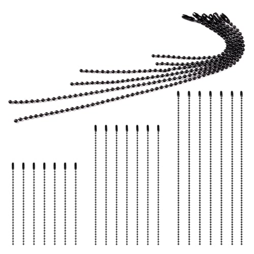 Craftdady 105 catenine con perline a sfera, 10,2 cm, 10,2 cm, 20,3 cm, lunghe decorazioni da appendere, forniture per gioielli fai da te, nero