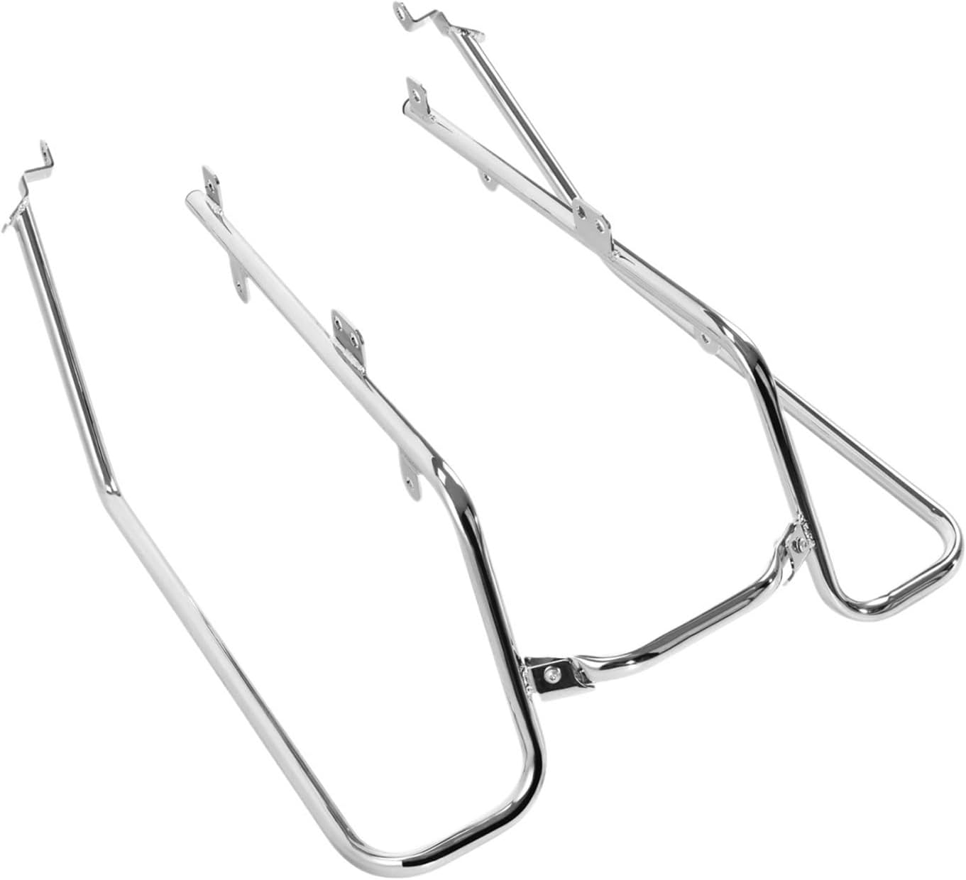 Motorcycle Saddlebag Conversion Support Bracket Compatible with Harley Dyna Street Bob Fat Low Rider 2008-2017(Chrome)
