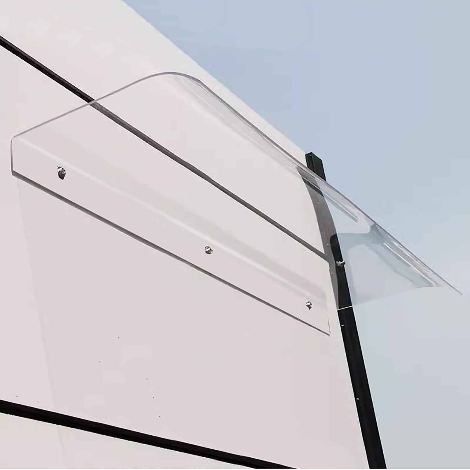 Auvent de porte transparent avec store de fenêtre en polycarbonate rigide 40x60