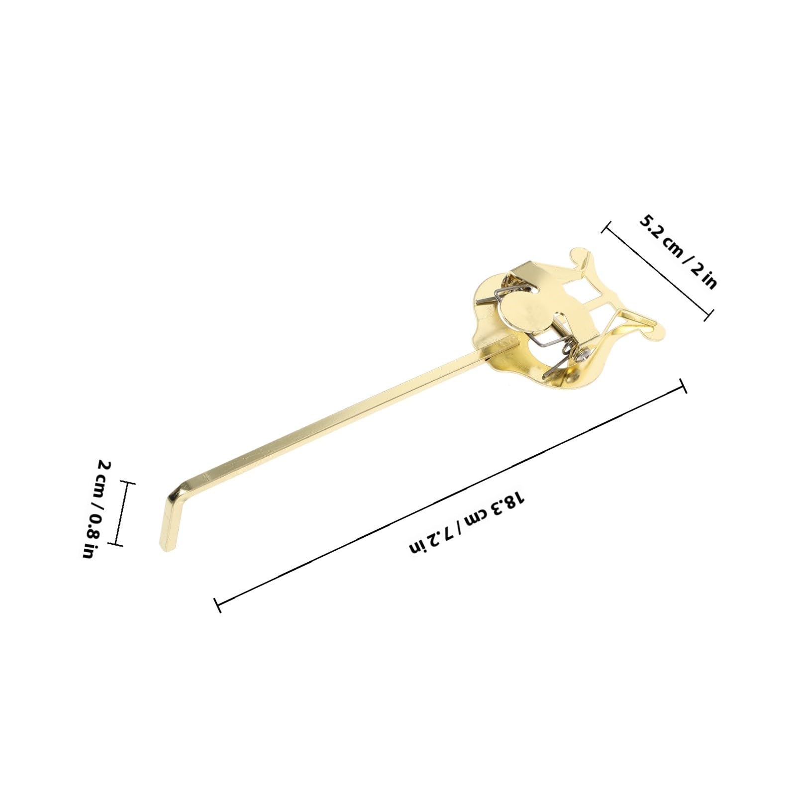 Porte-partitions pour Trompette de Marche en Métal Or Construction Robuste et Prise Sûre, Accessoire Portable Pratique pour Cornet et Trompette