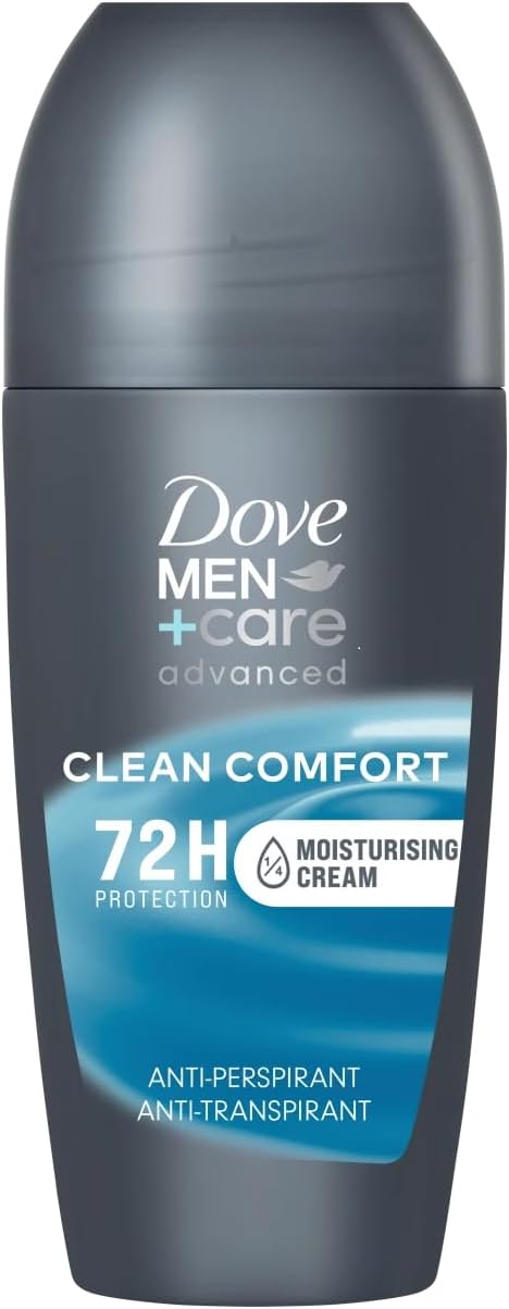 Dove Men+Care advanced anti-transpirant deodorant roll-On Clean Comfort beschermt 72 uur tegen lichaamsgeur en zweet, 50 ml, 6 stuks