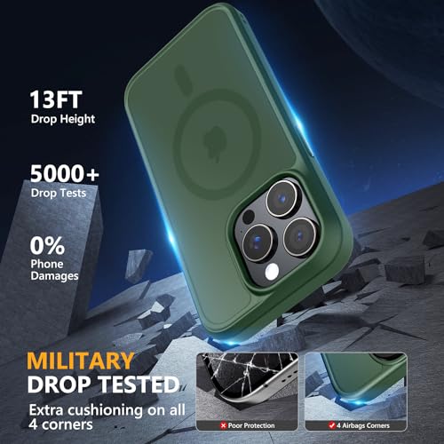Image of MOCCA Magnetic Shockproof for iPhone 15 Pro Case,Midnight Green