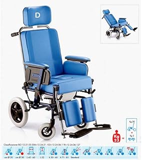 SURACE - Sedia A Rotelle Con Sedile Basculante Manualmente E Regolabile - Modello LUNA 588 - BASE con D