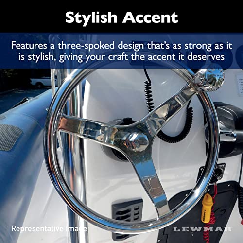 image for Lewmar Power Grip Boat Steering Wheel with 1/2