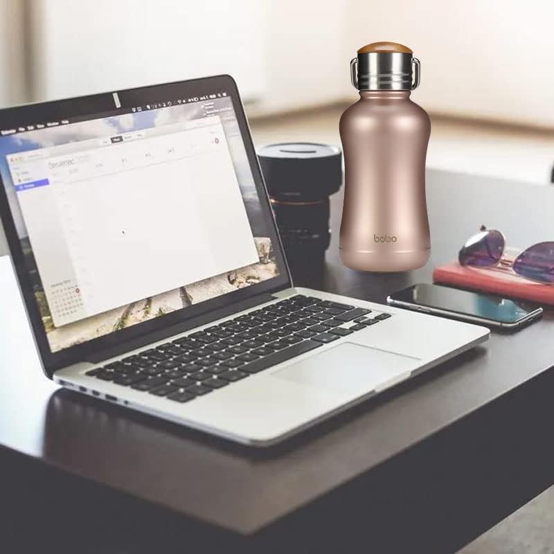 YOHKOH Mini Insulated Water Bottle With Bamboo Lid - 8.8oz Small Vacuum Insulated Water Bottle for Women Kids, 12 Hrs Hot & 24 Hrs Cold Stainless Steel Thermos Leak-Proof BPA-Free (8.8oz,Gold) - Image 7