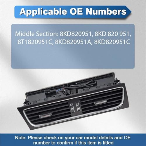 Évent de climatisation cassé Audi A4 A5 ? Grille milieu LHD - 4