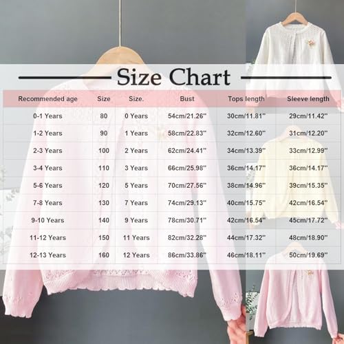 Girls Hollow Cardigan Sweaters Cute Flower Appliques Button Down Long Sleeve Knit Kids Fall Winter Outerwear for 0-13 Years3