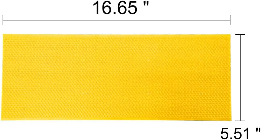POLLIBEE Beehive Foundation, 10 Pcs Bee Hive Beeswax Coated Foundation Sheet, Comb Foundations for Beehives,Fits 5-5/8-inch Medium Bee Frames - Image 3