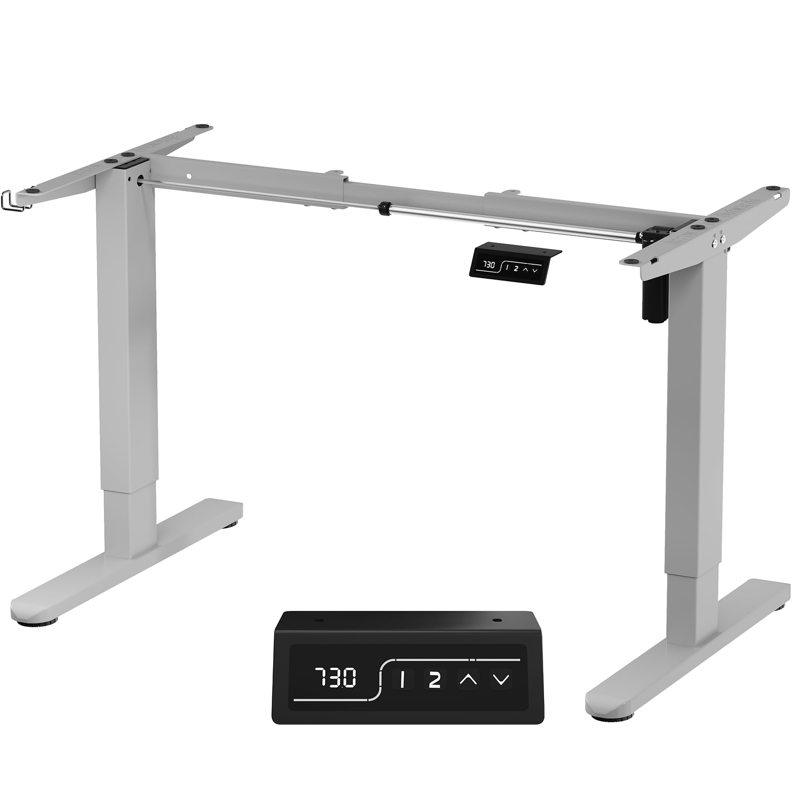 JUMMICO Estructura Mesa Elevable, Mesa Eléctrica Inteligente Ajustable en Altura con 3 Funciones de Memoria, Compatible con Superficies de 100-160 cm y Capacidad de Carga de 70 Kg