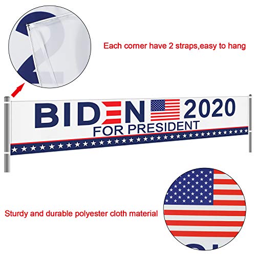 Tifeson Large Biden President 2020 Banner Outdoor Decorations - 98\" x 18\" Biden Harris for President 2020 Banner Sign - Yard, Advertising, Outdoor & Indoor Hanging Decor