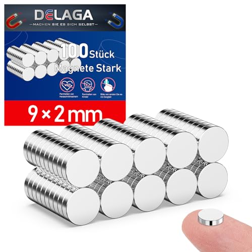 100 imanes de impresión 3D, 9 x 2 mm, imanes fuertes, pequeños imanes para nevera, mini imanes para impresión 3D, neveras, pizarras magnéticas, tablón de anuncios, oficina, imágenes, pizarra