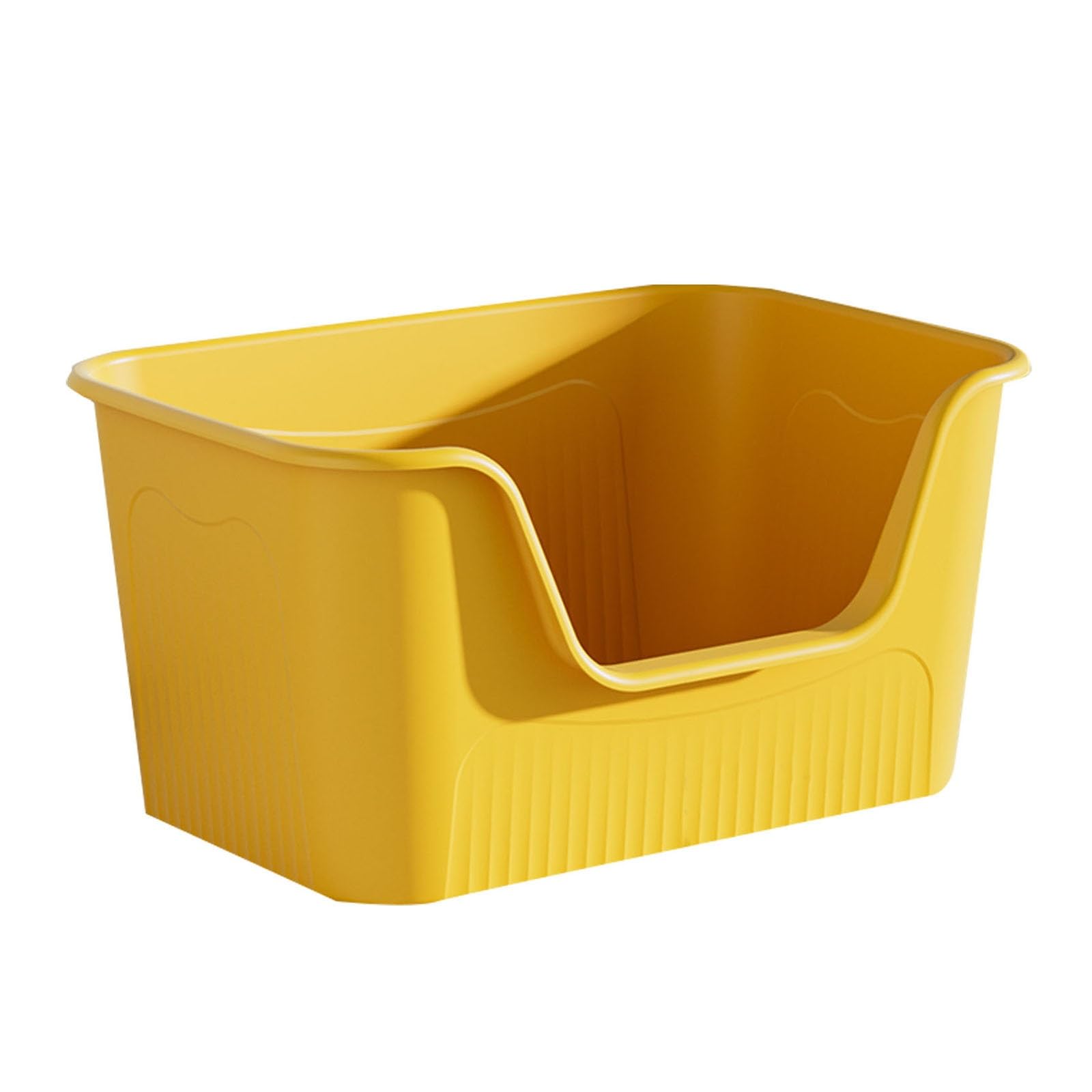 Bandejas esquineras para arena para gatos, caja de arena de lado alto, bandeja de arena superior abierta para excavadores activos y casas de varios gatos, fácil de limpiar