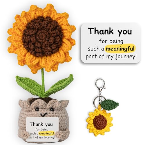 Positive Sunflower Doll Crochet– 'Thank You for Being Such a Meaningful' – Perfect Gift for Mother’s Day, Birthdays & Any Occasion(Thank You For Being Such A Meaningful)
