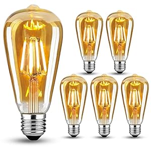LED Vintage Edison-gloeilamp, Edison E27-schroeflamp 4W (40W-equivalent) Retro energiebesparende vintage gloeilamp…