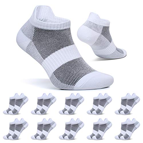 FALARY Calcetines Blanco Tobilleros Mujer 39-42 Cortos Deportivos Calcetin Hombre Algodon Transpirables 10 Pares Cover