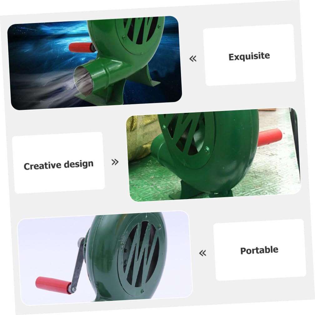 UPKOCH Hand-cranked Bbq Fan Portable Fire Blower 200w Outdoor Grill Fireplace Air Blower for Camping and Barbecue