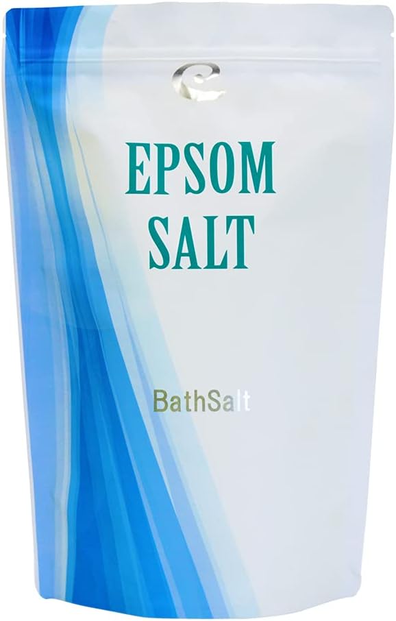 Earth-Conscious Domestic Epsom Salt 2kg/20 uses with Measuring Spoon, Additive-Free Bath Salts, Bath Cosmetics, Patch Test Done, Suitable for Reheating