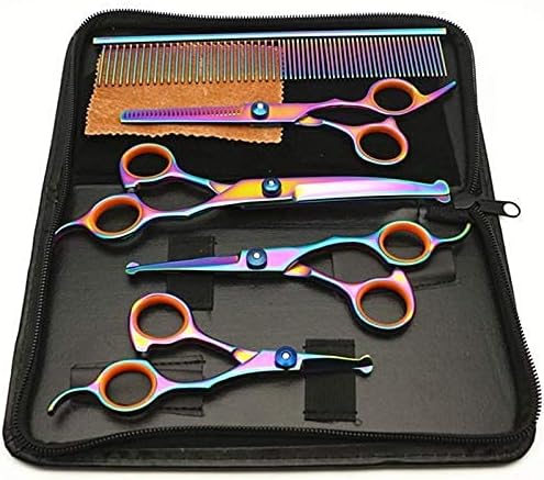 5個 プロのペットグルーミングはさみセットラウンドヘッド安全犬はさみヘアカットと 5個 プロのペットグルーミングはさみセットラウンドヘッド安全犬はさみヘアカットと