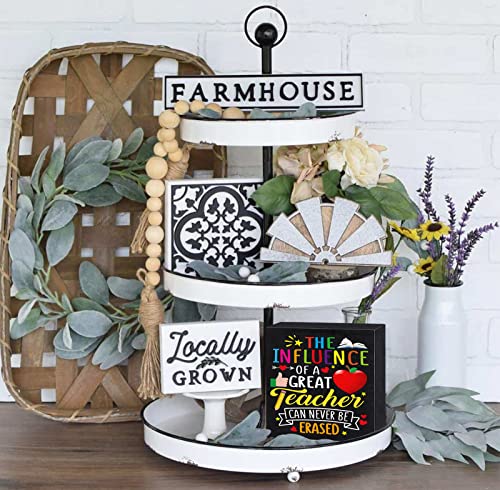 D4Dream Teacher Appreciation Box Sign 5" Teacher Wooden Box Sign With Saying Teacher Appreciation Gifts For Women Desk Decor Teacher Wooden Plaque Gift Plaque Box Sign For Teacher Wall Box Sign #TOP1