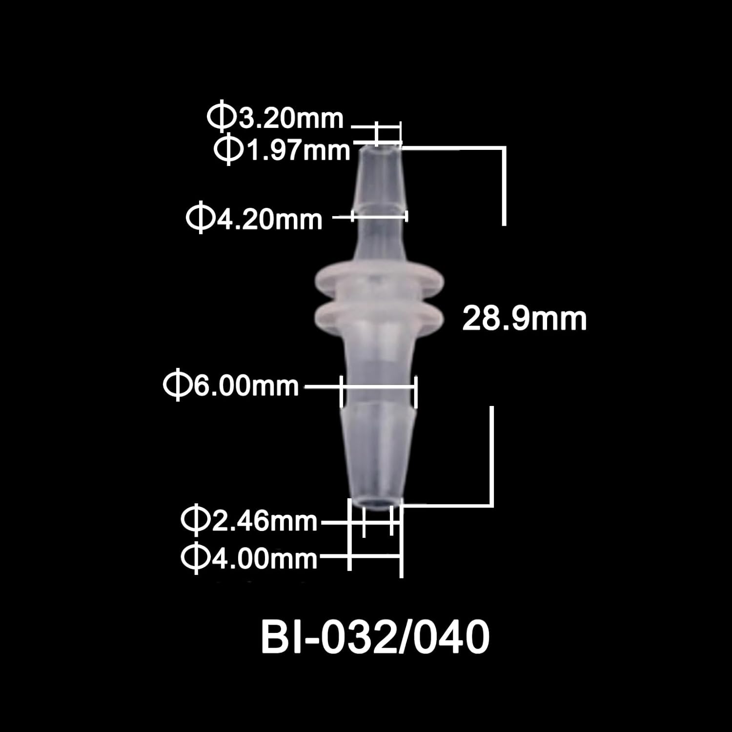 100PCS Barbed Reducing Straight Connector - Hose Barb Fitting for 1/2" to 1/8" Reducer for Plastic & Silicone Tubing, Size Adapter & Flow Divider for Water, Air and Fuel Lines