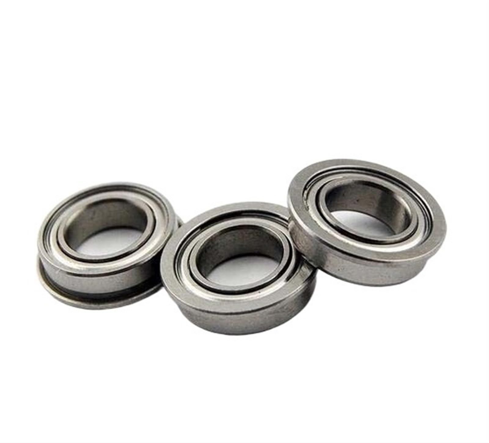XRKJKQIDG Bimetal Seal Shield Micro deep Groove Bearing 10pcs F608ZZ 8x22x7mm Metal Shielded Flanged Ball